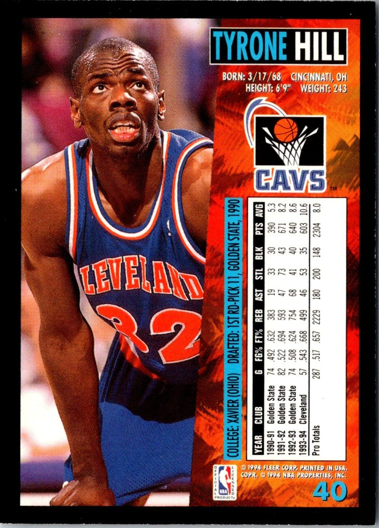 1994 Fleer Tyrone Hill