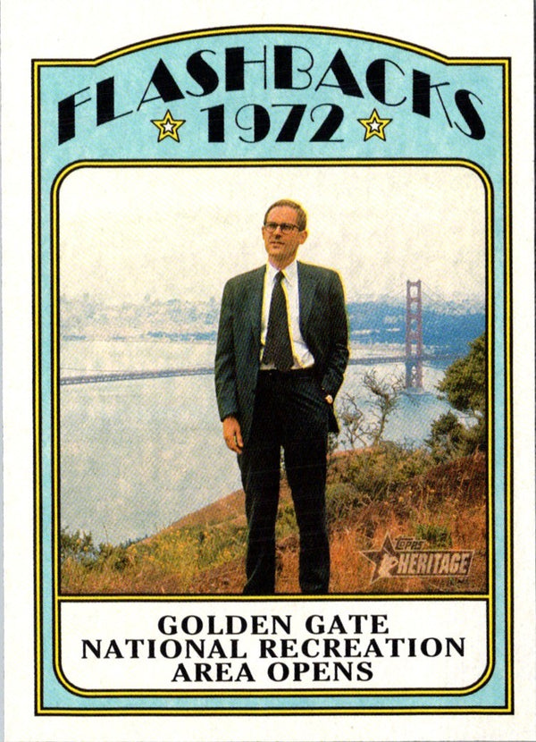 2021 Topps Heritage News Flashbacks Golden Gate National Recreation Area Opens #NF-GGB