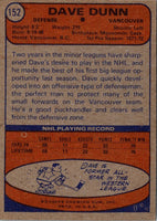 1974 Topps Dave Dunn #152 Rookie