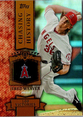 2013 Topps Chasing History Gold Foil Jered Weaver #CH-53