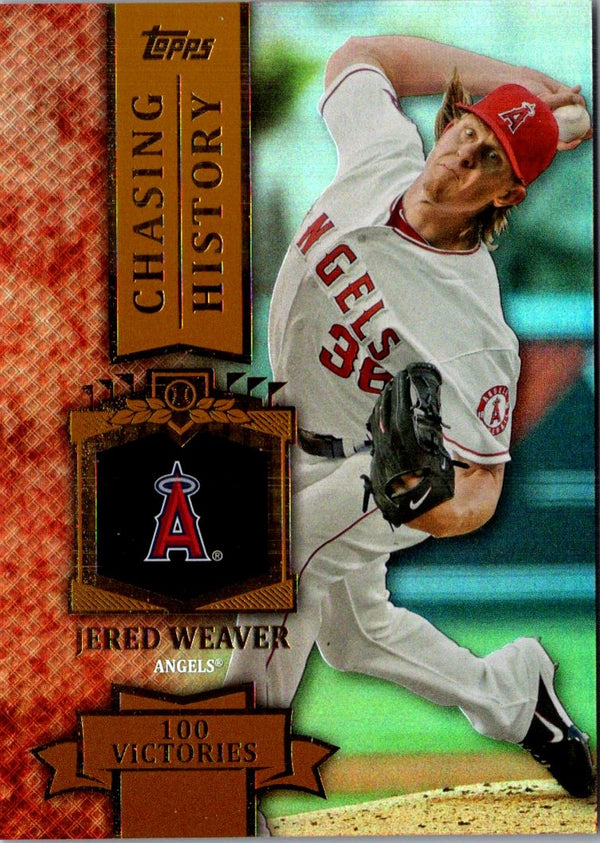 2013 Topps Chasing History Gold Foil Jered Weaver #CH-53