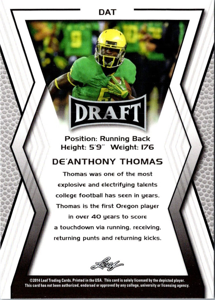 2014 Leaf Draft De'anthony Thomas