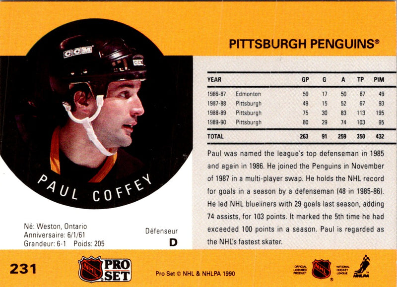 1990 Pro Set Paul Coffey