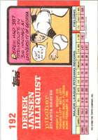 1990 Topps Big Derek Lilliquist #192