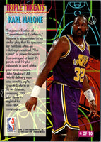 1994 Fleer European Triple Threats Karl Malone/Latrell Sprewell #NNO