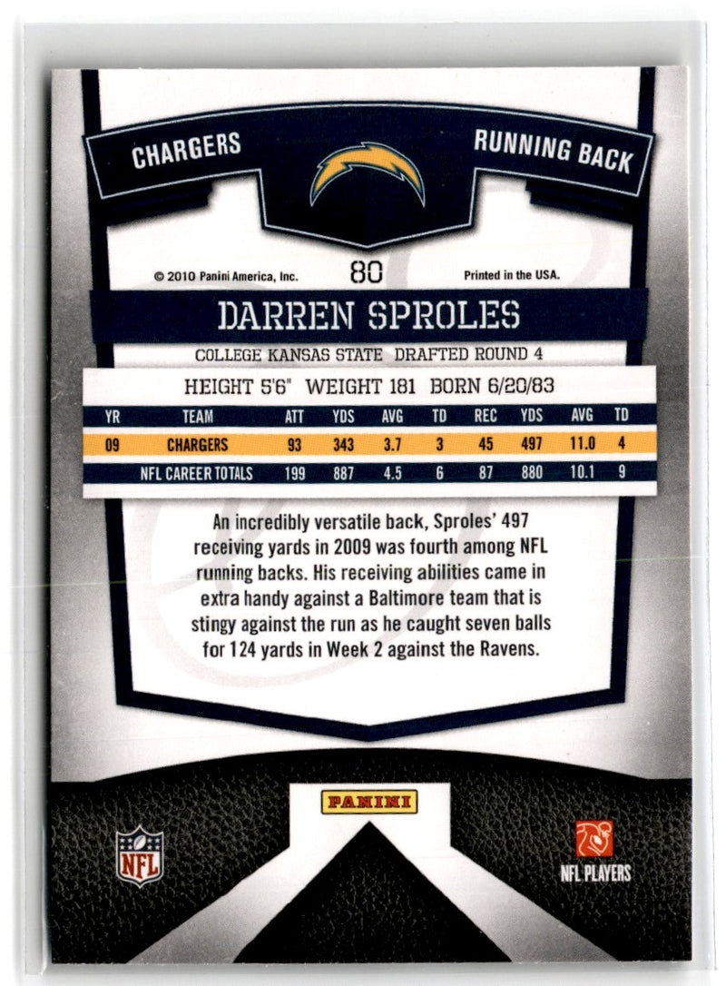 2010 Donruss Elite Darren Sproles