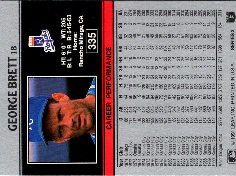 1991 Leaf George Brett