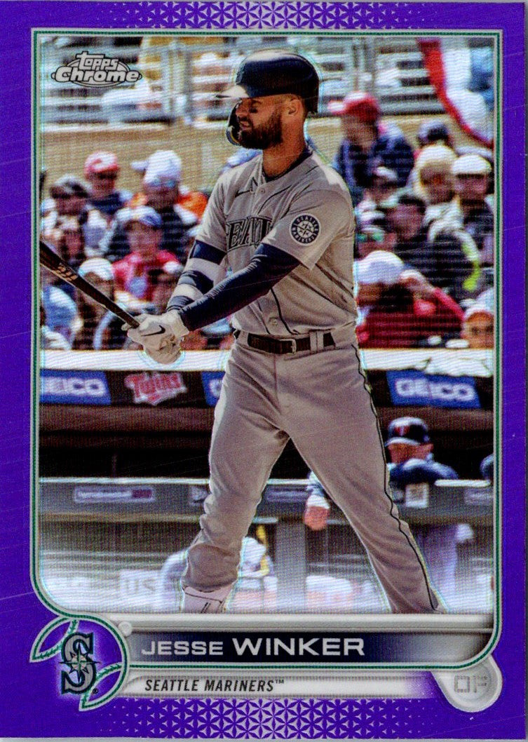 2022 Topps Chrome Update Purple Refractor Jesse Winker