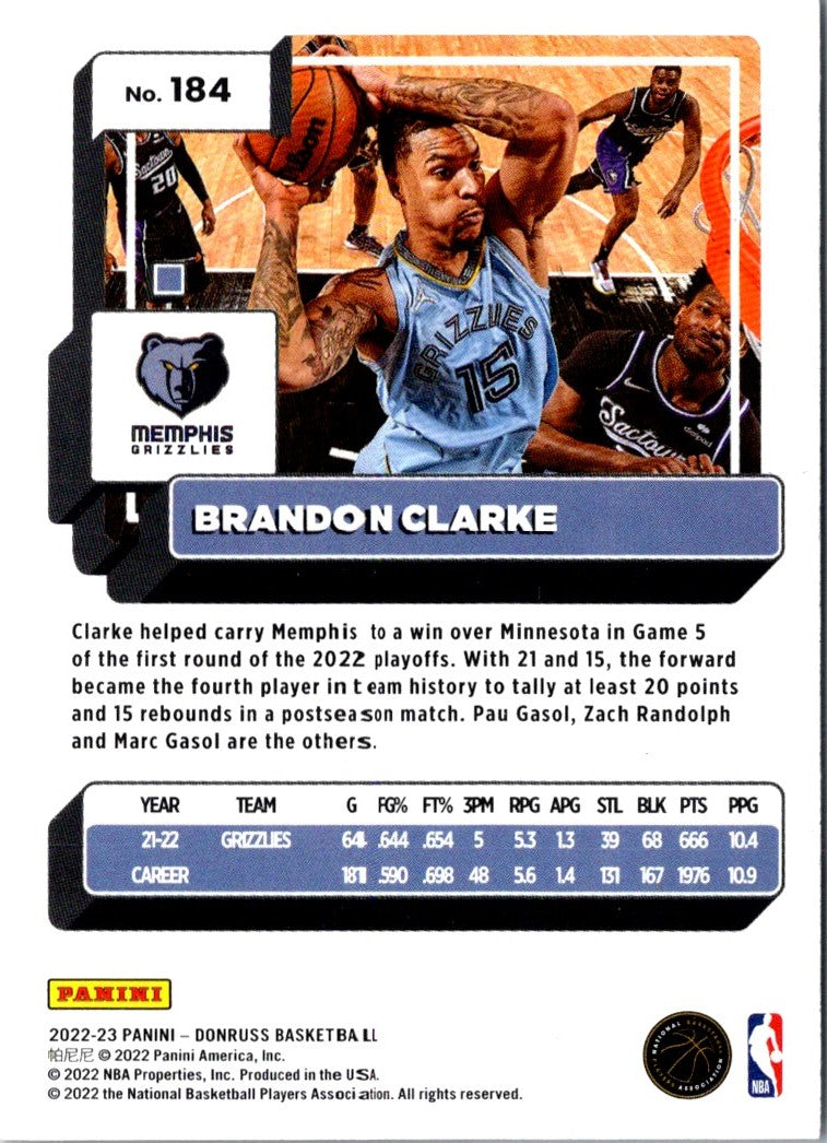 2022 Donruss Brandon Clarke