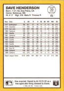 1990 Donruss Best of the AL Dave Henderson
