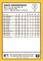 1990 Donruss Best of the AL Dave Henderson #39