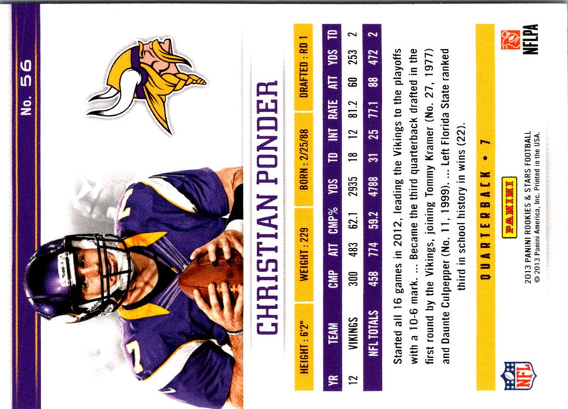 2013 Panini Christian Ponder