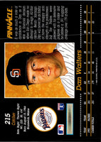 1993 Pinnacle Dan Walters #215 Rookie
