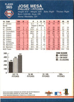 2001 Fleer Platinum Jose Mesa #365