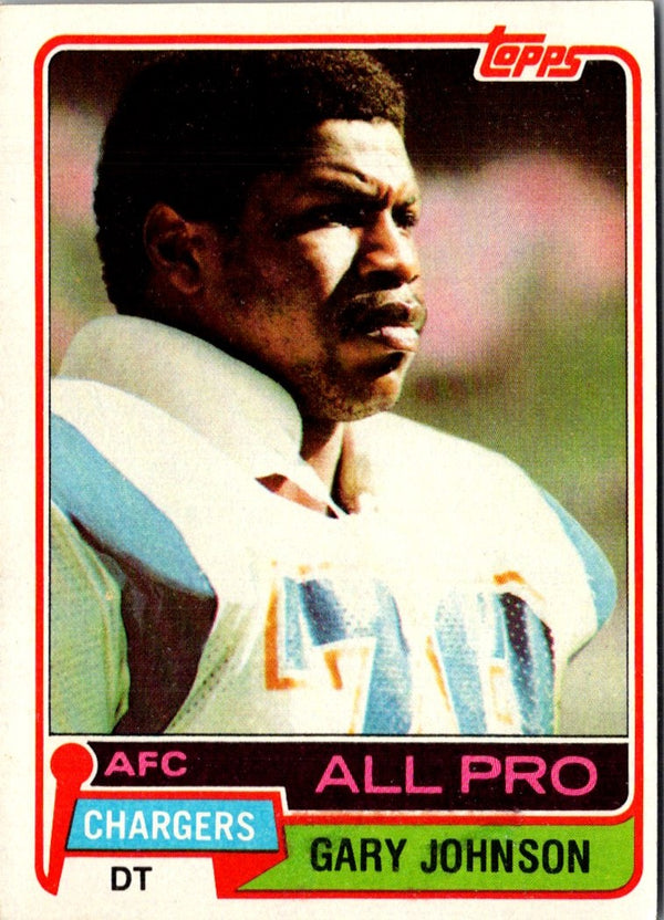 1981 Topps Coca-Cola San Diego Chargers Gary Johnson #5