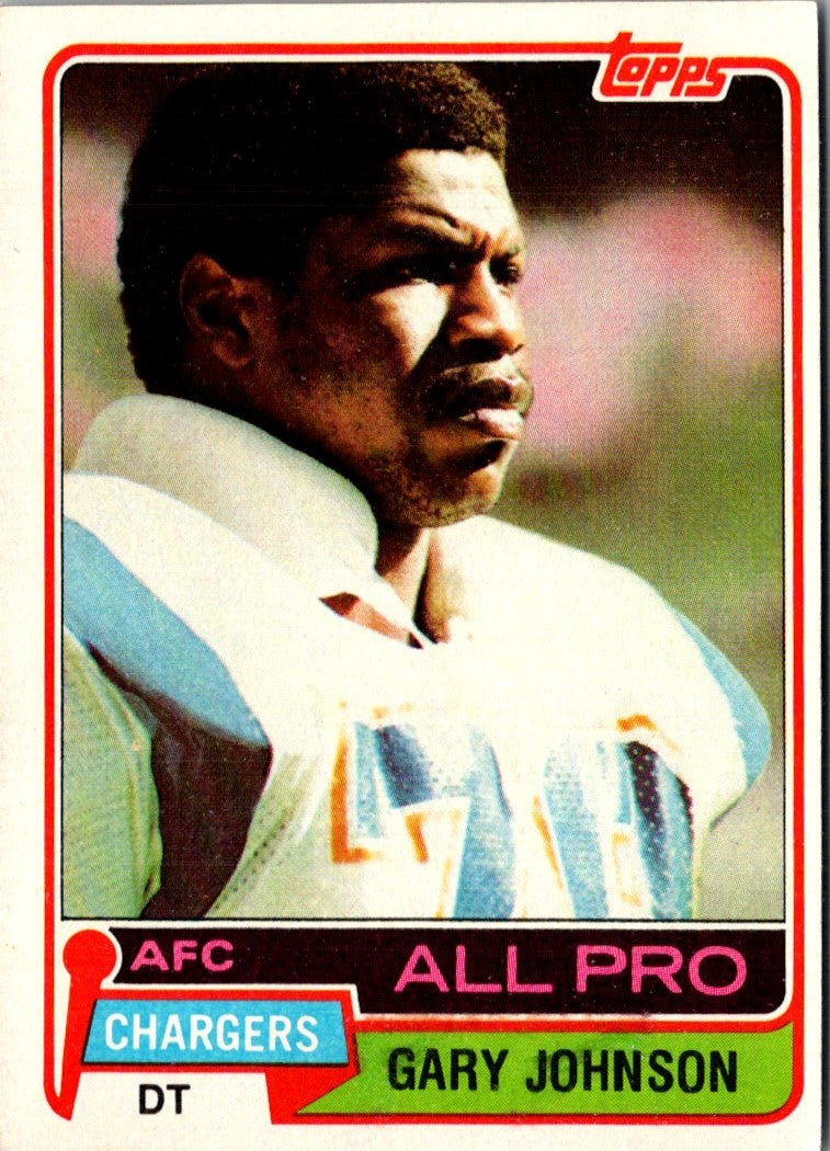 1981 Topps Coca-Cola San Diego Chargers Gary Johnson