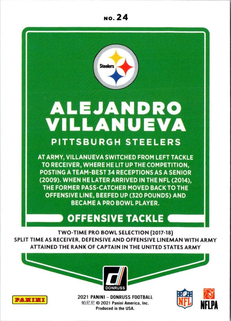 2021 Donruss Alejandro Villanueva