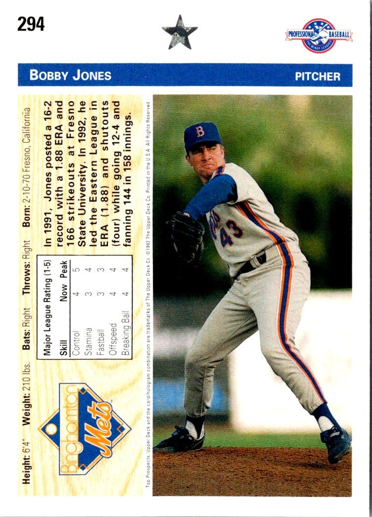 1992 Upper Deck Minors Bobby Jones