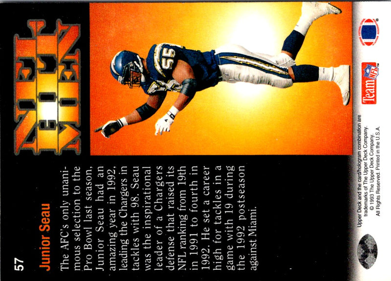 1993 Upper Deck Junior Seau