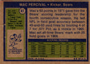 1972 Topps Mac Percival