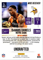 2015 Score DaVaris Daniels #431 Rookie