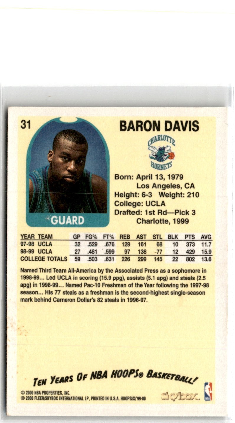 1999 Hoops Decade Baron Davis