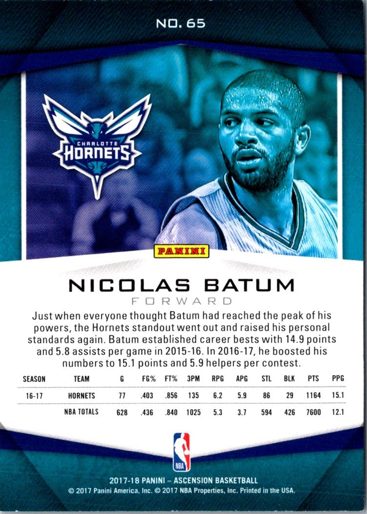 2017 Panini Ascension Nicolas Batum