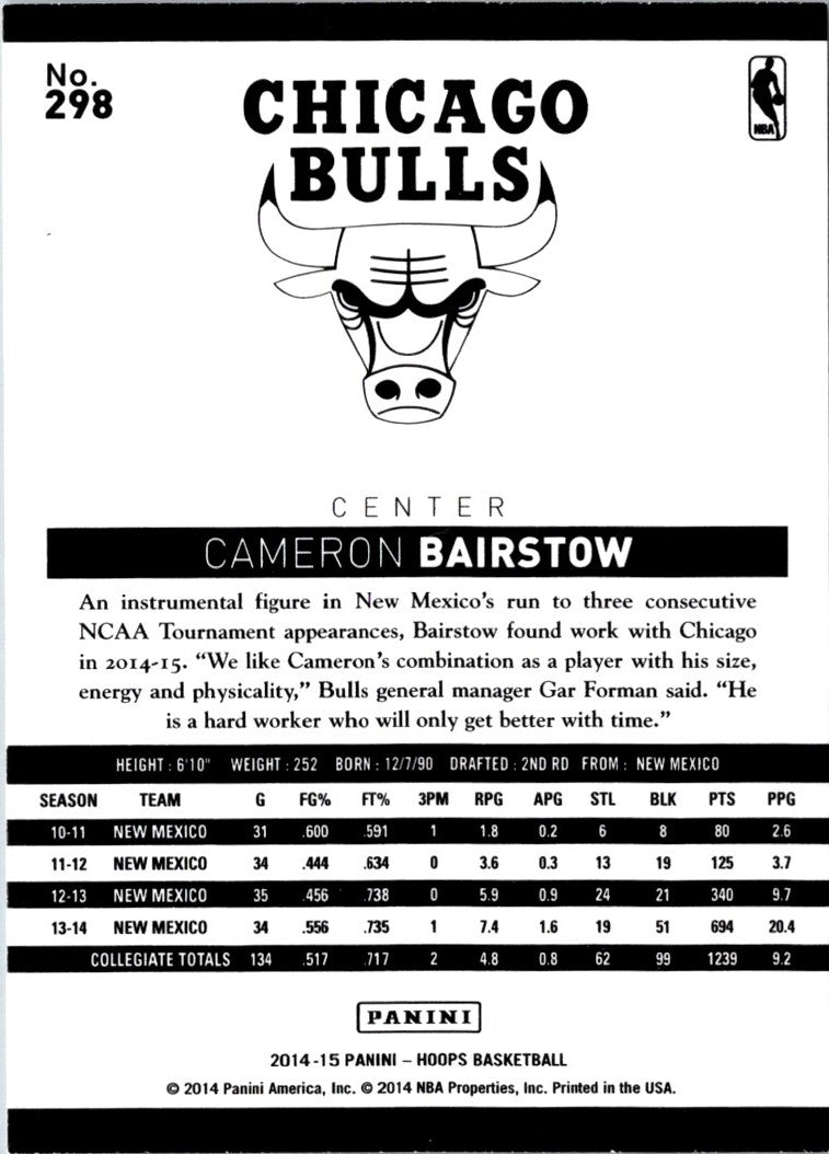 2014 Hoops Red Back Cameron Bairstow