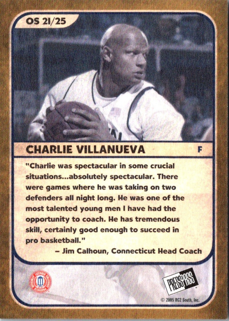2005 Press Pass Old School Charlie Villanueva