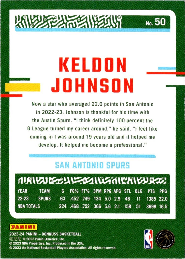 2023 Donruss Keldon Johnson