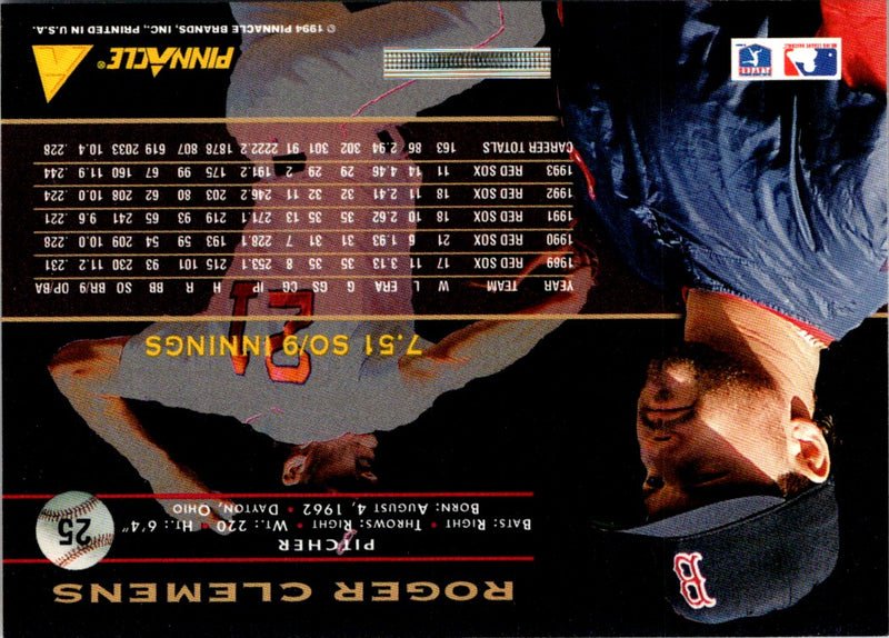 1994 Pinnacle Roger Clemens