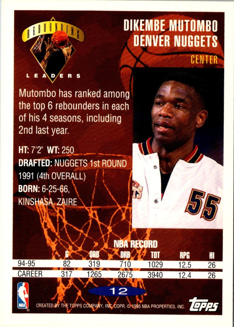 1995 Topps Dikembe Mutombo