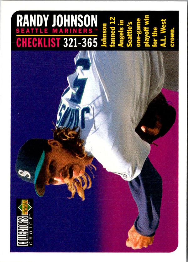 1996 Collector's Choice Randy Johnson #365