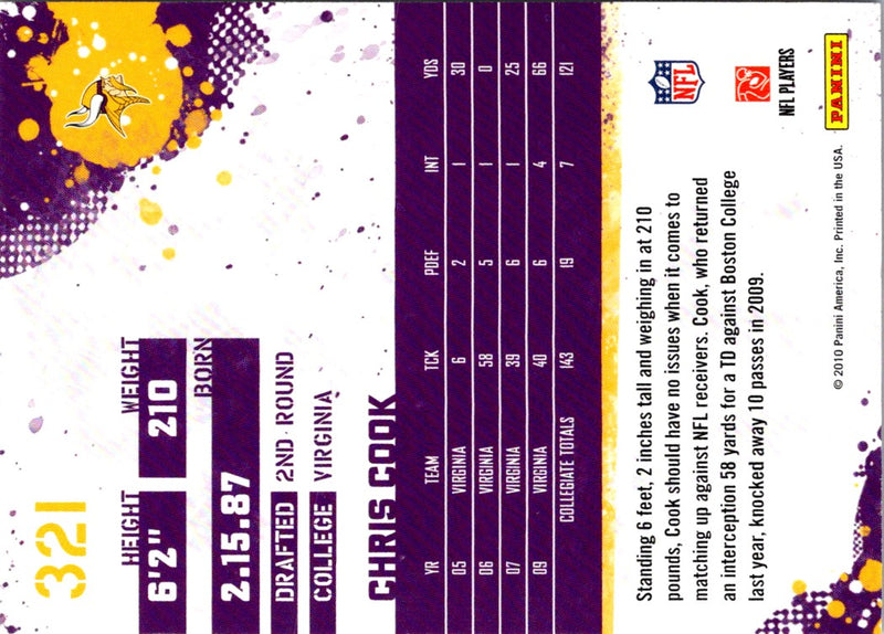 2010 Score Chris Cook