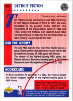 1992 Upper Deck Detroit Pistons #357