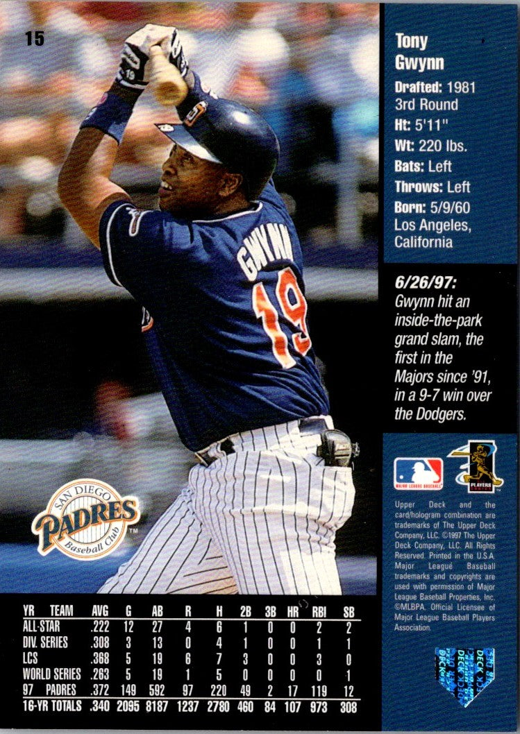 1998 Upper Deck Tony Gwynn