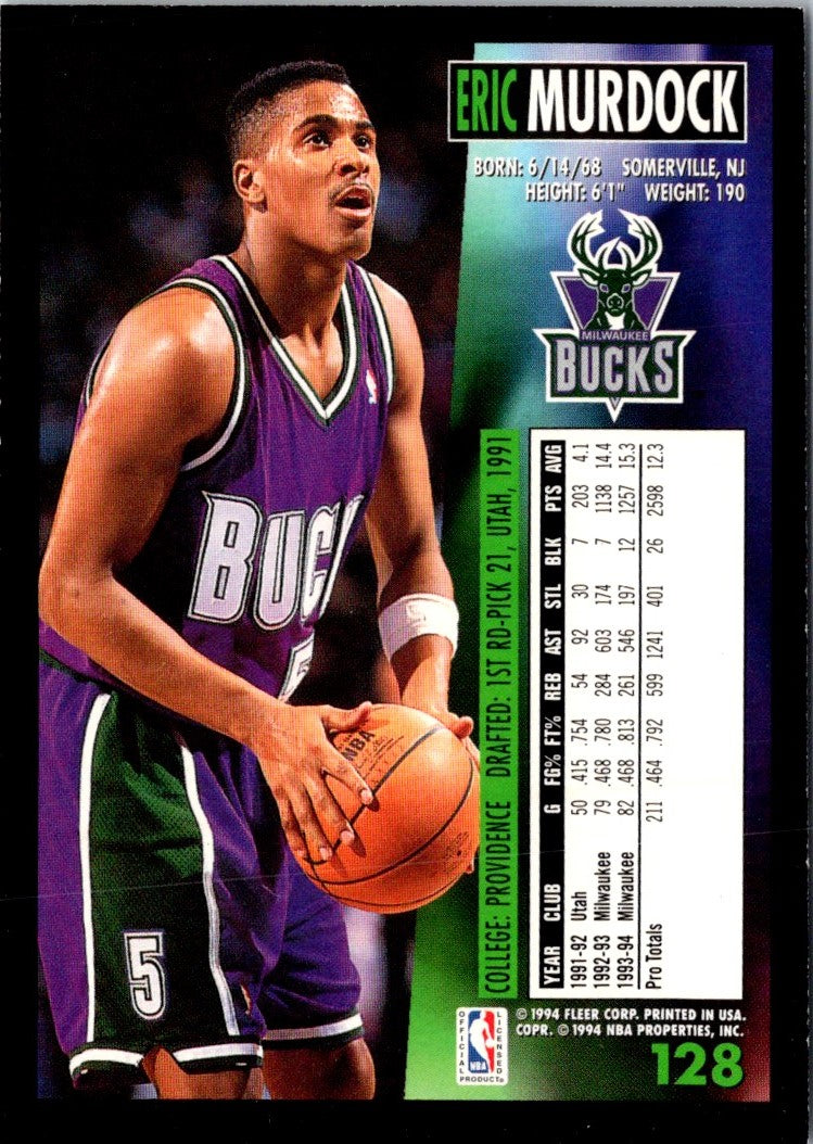 1994 Fleer Eric Murdock