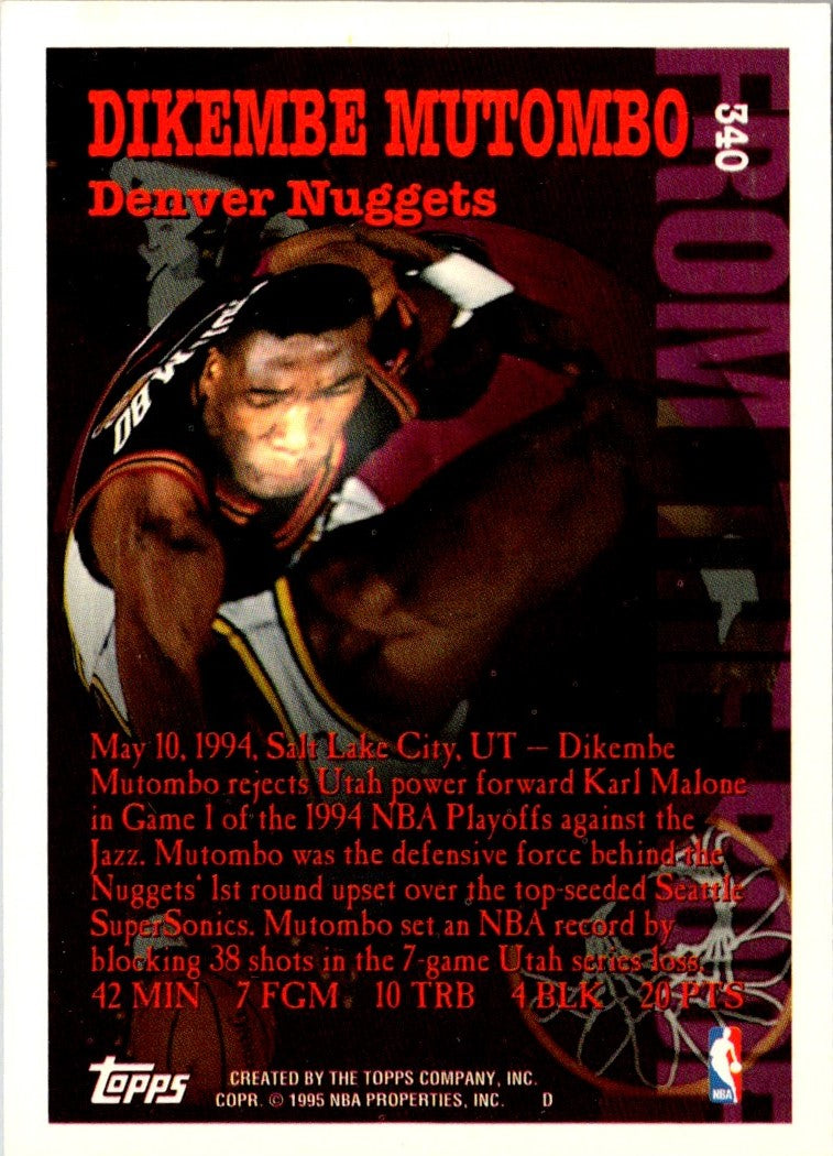 1994 Topps Dikembe Mutombo