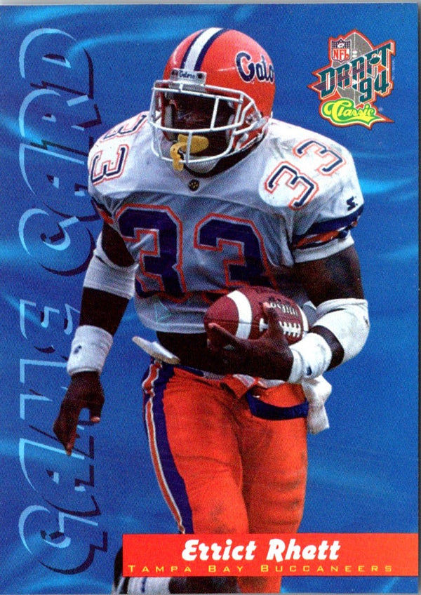 1994 Classic NFL Draft Game Cards Errict Rhett #GC10