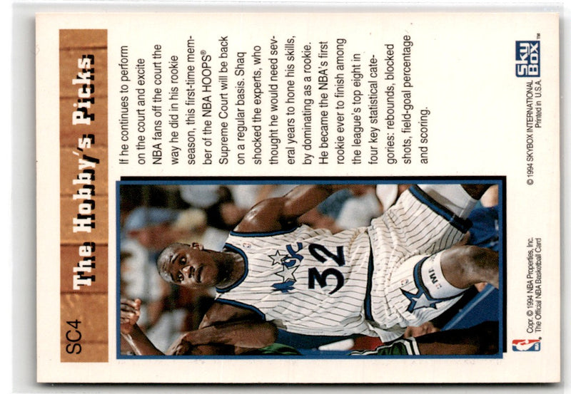 1993 Hoops Supreme Court Shaquille O'Neal