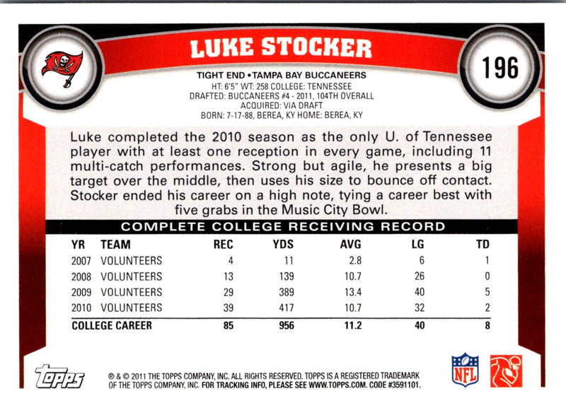 2011 Topps Luke Stocker