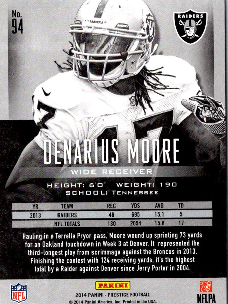 2014 Panini Prestige Denarius Moore