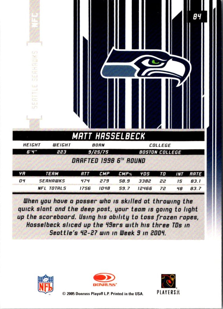 2005 Leaf Rookies & Stars Matt Hasselbeck