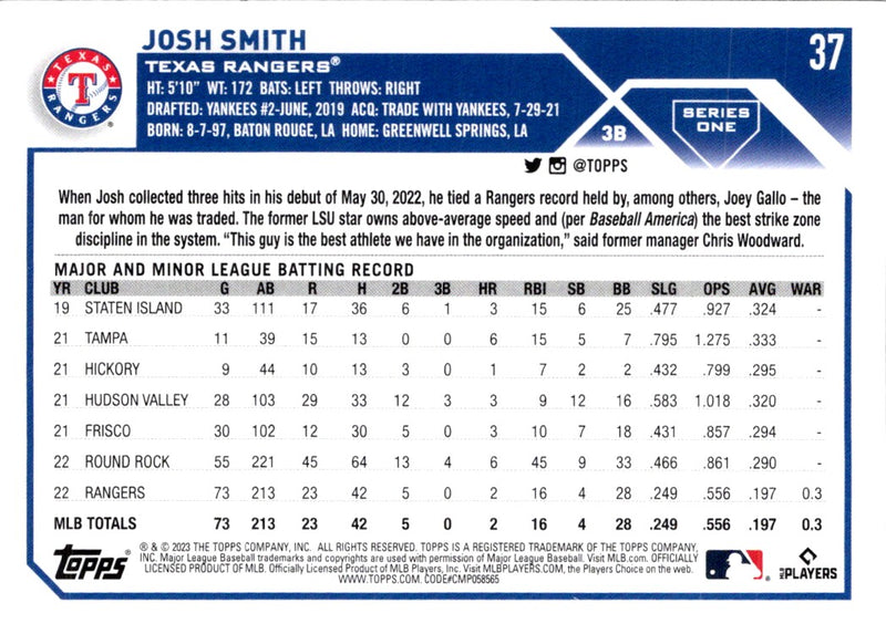 2023 Topps Josh Smith