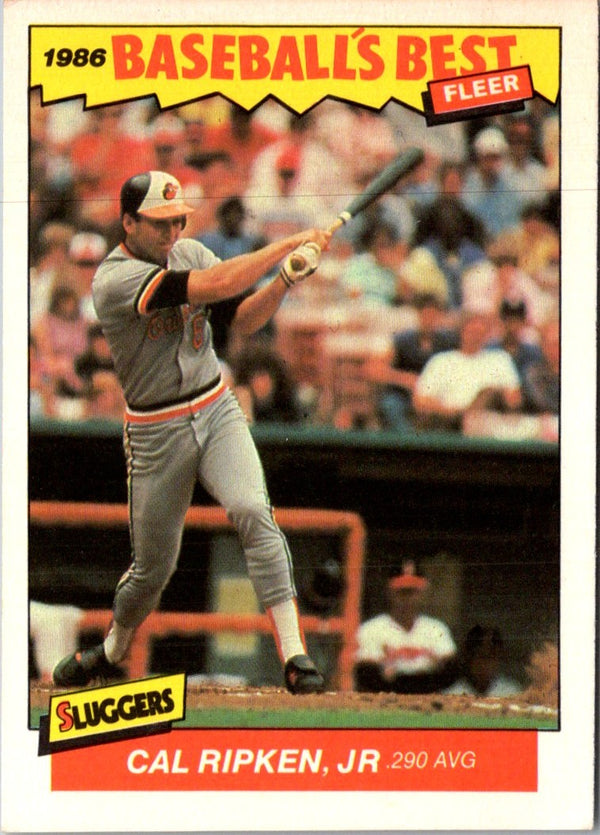 1986 Fleer Baseball's Best Sluggers vs. Pitchers Cal Ripken Jr. #28