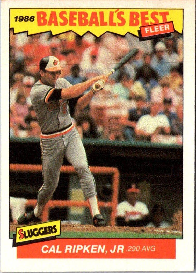 1986 Fleer Baseball's Best Sluggers vs. Pitchers Cal Ripken Jr.