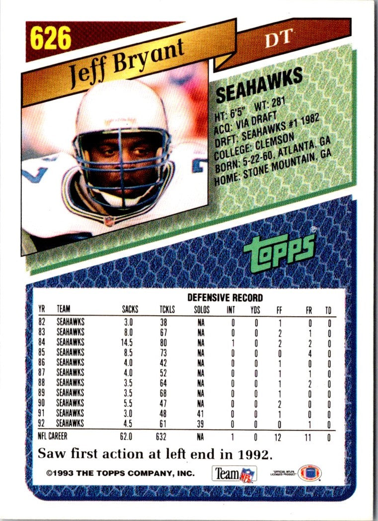 1993 Topps Jeff Bryant