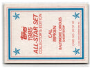 1985 Topps Glossy Send-Ins Cal Ripken Jr.