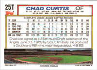 1992 Topps Traded Chad Curtis #25T Rookie