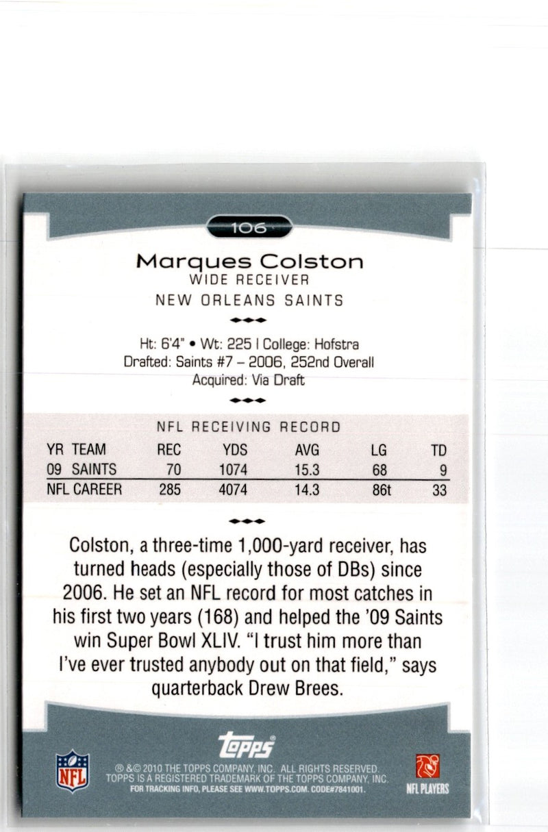 2010 Topps Platinum Marques Colston